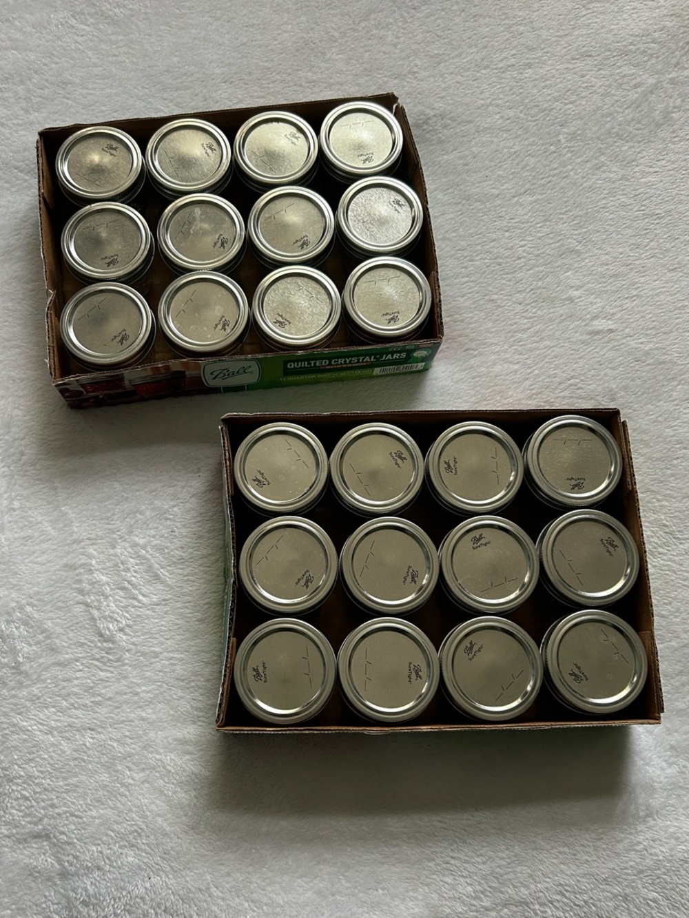 Ball Quilted Crystal Mason Jars, 4oz -Set of 24